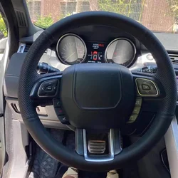 Non-Slip Car Steering Wheel Cover Microfiber Leather Braid For Land Rover Range Rover Evoque 2012-2019 Funda Volante Stuurhoes