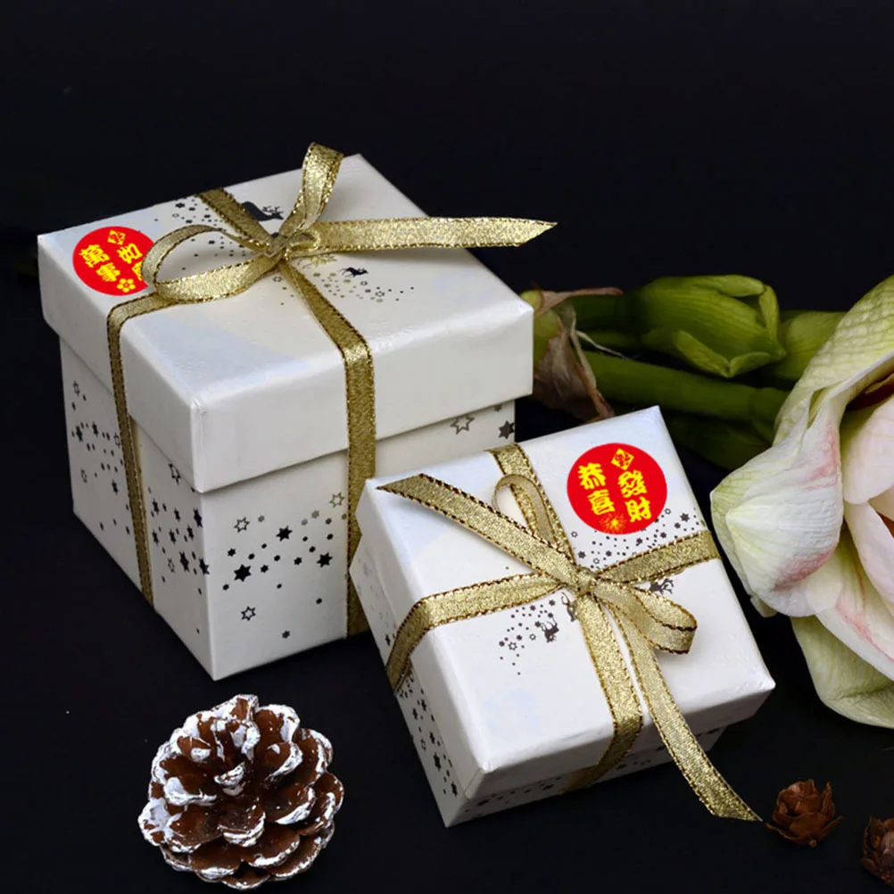 3 Rolls Spring Festival Stickers Chinese New Year Gift Seal Decal For Diy Wrapping Label Self-Adhesive Stickers Envelope Present