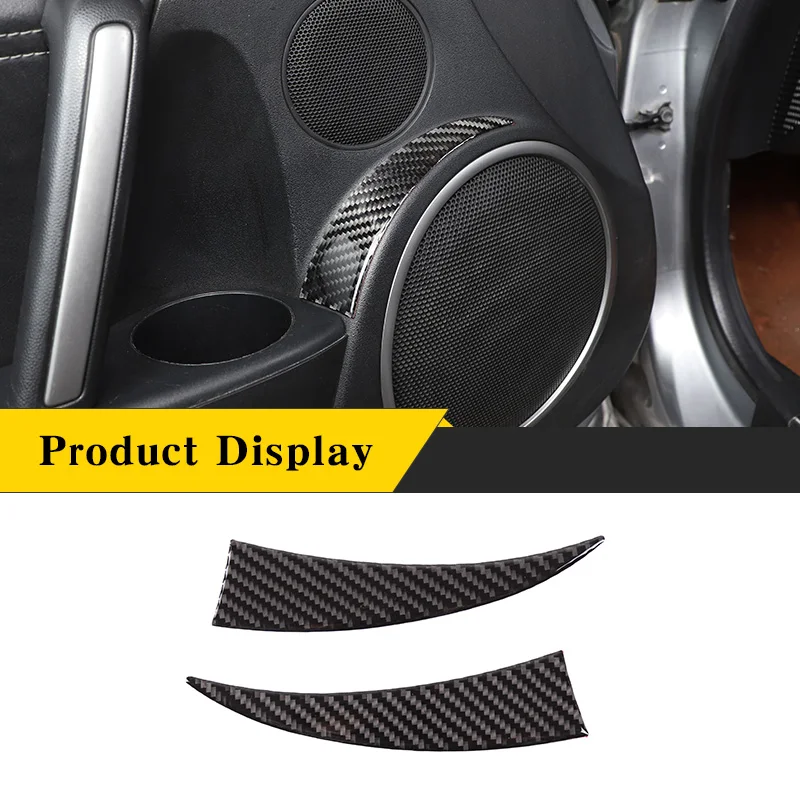 

For Mazda MX-5 2009-2014 Real Carbon Fiber (Soft) Auto Door Horn Side Trim Sticker Car Interior Modification Accessories