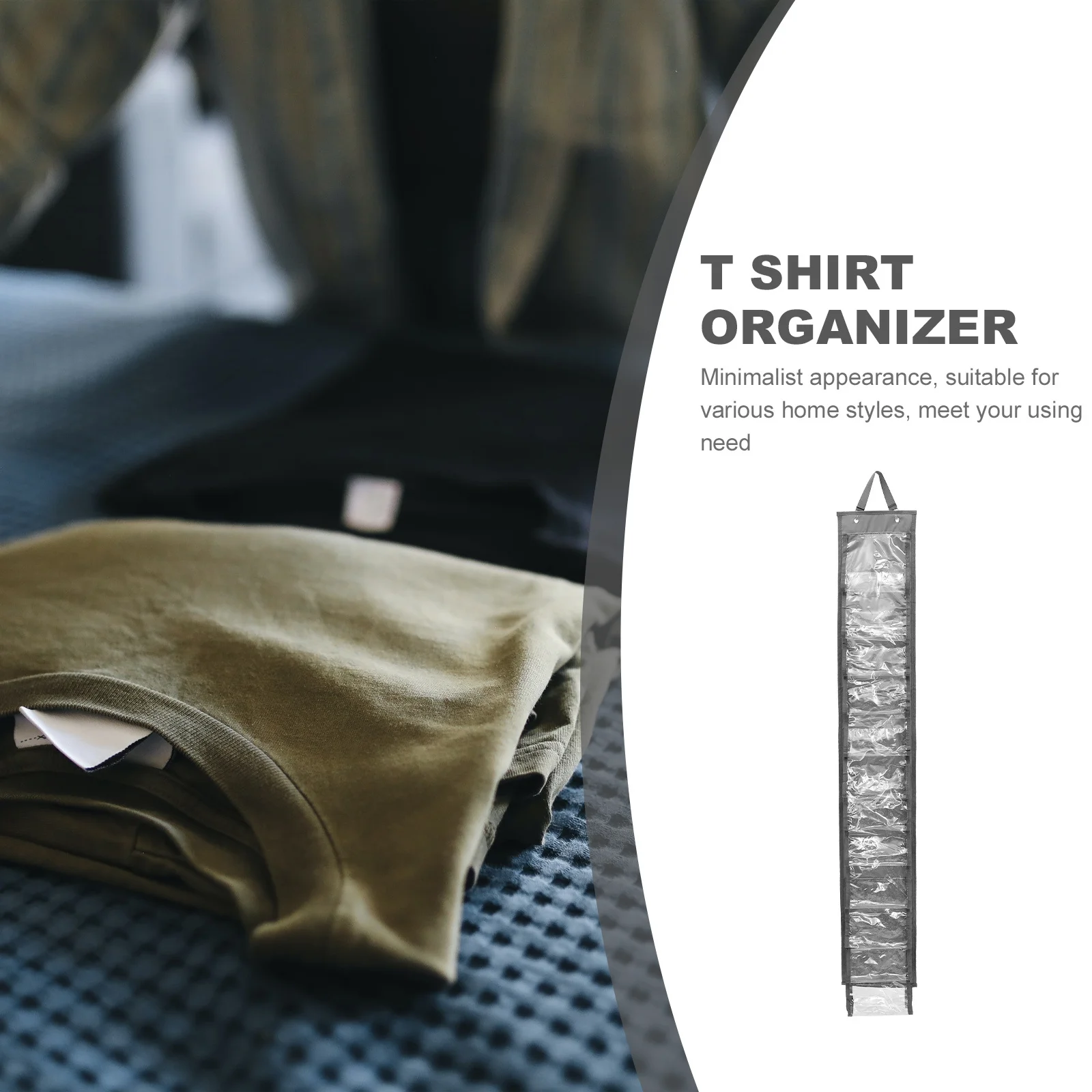 

1 Set Of Large Capacity Compartments Hanging Storage Bag For Clothes Towels Leggings Scarves T Shirts Closet Organizer Multiple