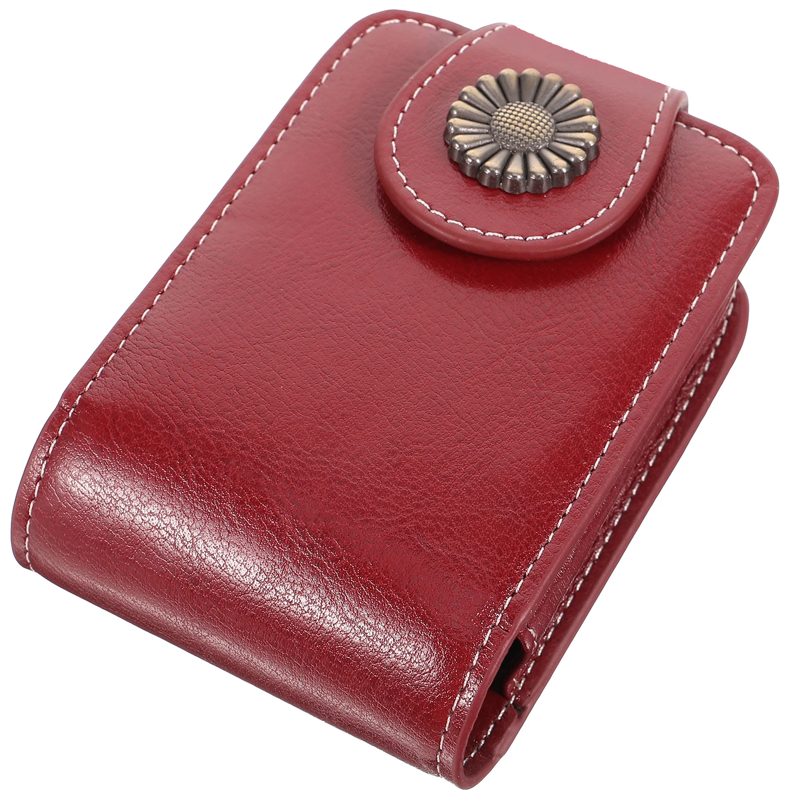 

Mini 1 Lipstick Pouch Red with Mirror Compact Lightweight Portable Purse Organizer Case for Travel Hiking Parties