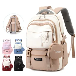 Famous Brand Designer BAIJIAWEI Children Backpack With Purse High School Student School Bags Kids Waterproof Schoolbags Teenager