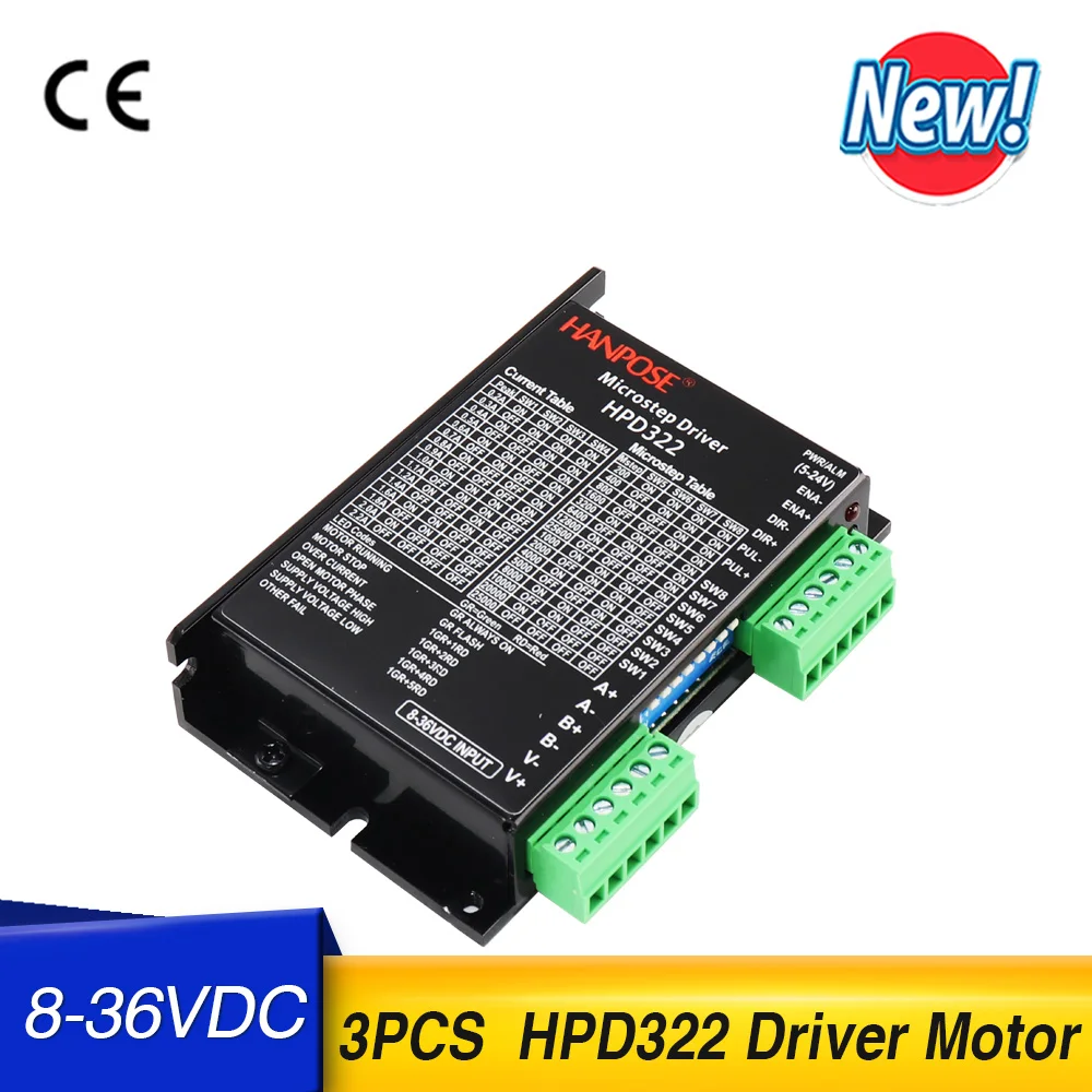 

3PCS HPD322 Stepper Motor Driver For CNC 57 Stepper Motor Driver 2-phase Digital