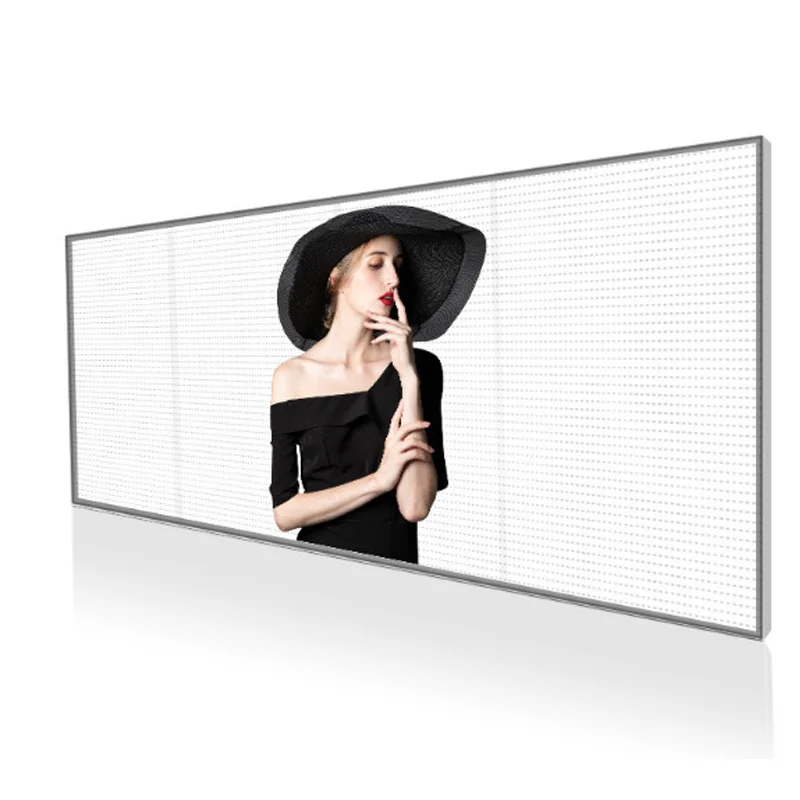 

High Transparency Rate See-through Transparent LED Video Wall Display Screen Animation for Elevator Retail Store Advertising