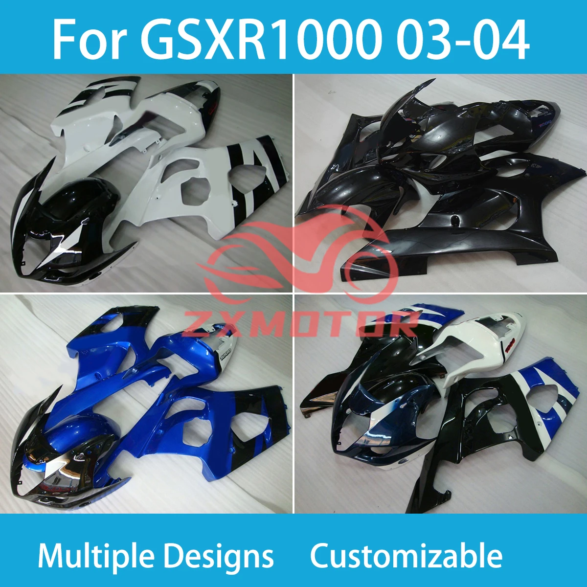 Prime Fairing Kit for SUZUKI K3 GSXR 1000 03 04 Motorcycle Modification Accessories Fairings GSXR1000 2003 2004