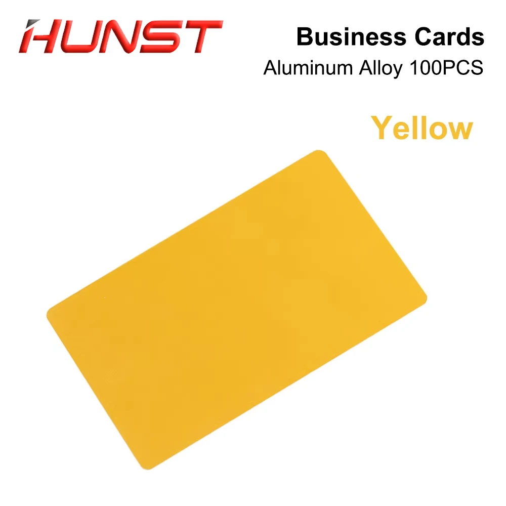 Hunst 100PCS/LOT Business Name Cards Multicolor Aluminium Alloy Metal Sheet Testing Material for Laser Marking Machine
