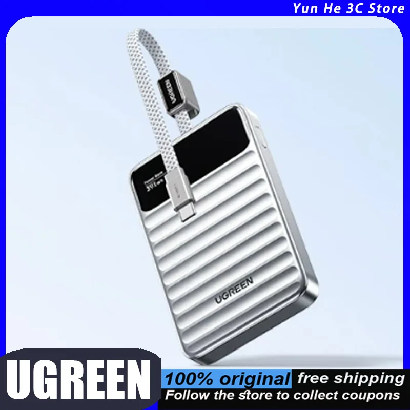 

Ugreen Power Bank 10,000mAh 45W Fast Charging Portable Built-in Cable 3C Certified Compact Compatible with iPhone 16 and 17 Safe