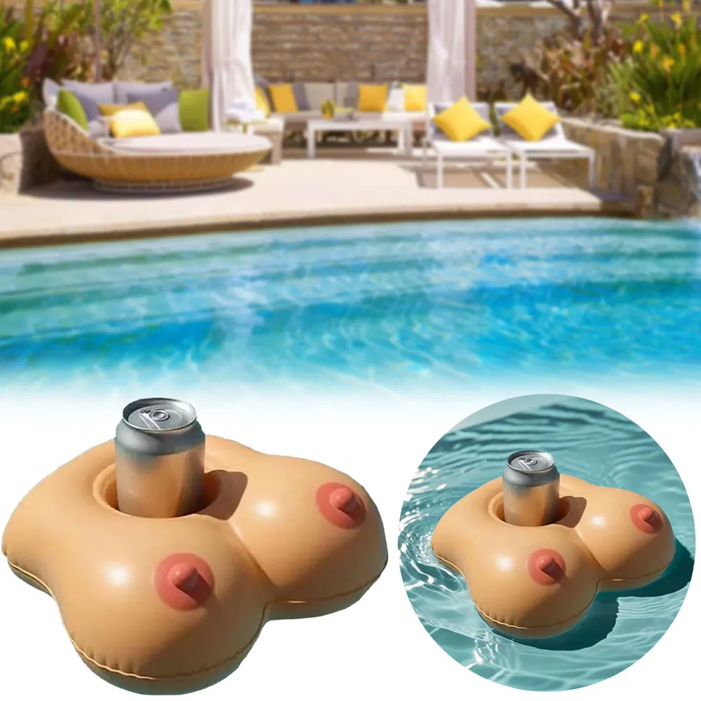 

Смешные надувные держатели напитков, портативные аксессуары для джакузи для джакузи, для бассейна, для ванны спа -пляж пляжные дни поездка на озере инструмент