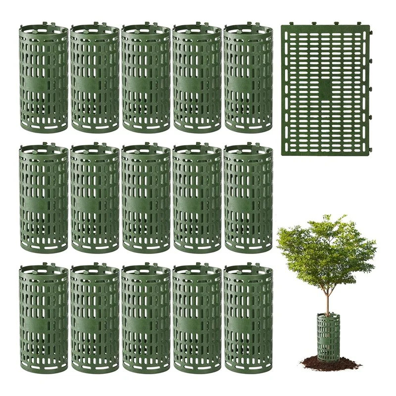 10 Pack Tree Trunk Protector, Plant Guard Protectors With Zip Ties, Garden Protection Tree Wraps Cages For Damaged Bark, Durable