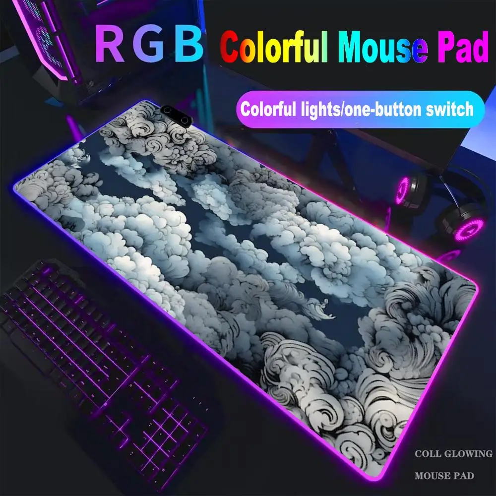 

Flower Mouse Pad High-end E-sports Mouse Pad Mouse Pad RGB Mouse Pad LED Pc Large Student Writing Pad Gamer Luminous Desk Ma