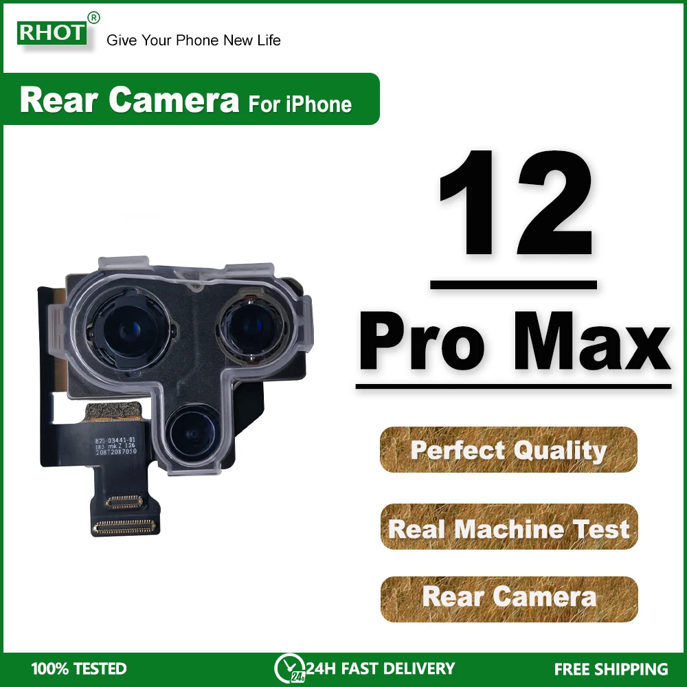 

100% Test Rear Camera For iPhone 12 Pro Max Back Camera Rear Main Lens Flex Cable Camera For iphone 12 Pro Max Rear Camera