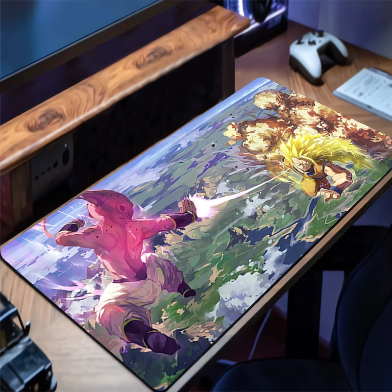 Alfombrilla de ratón Dragon Ball Majin Buu, accesorios para PC, alfombrilla extendida con patrón de Anime, alfombrilla de escritorio de goma antideslizante para oficina, alfombrillas para juegos