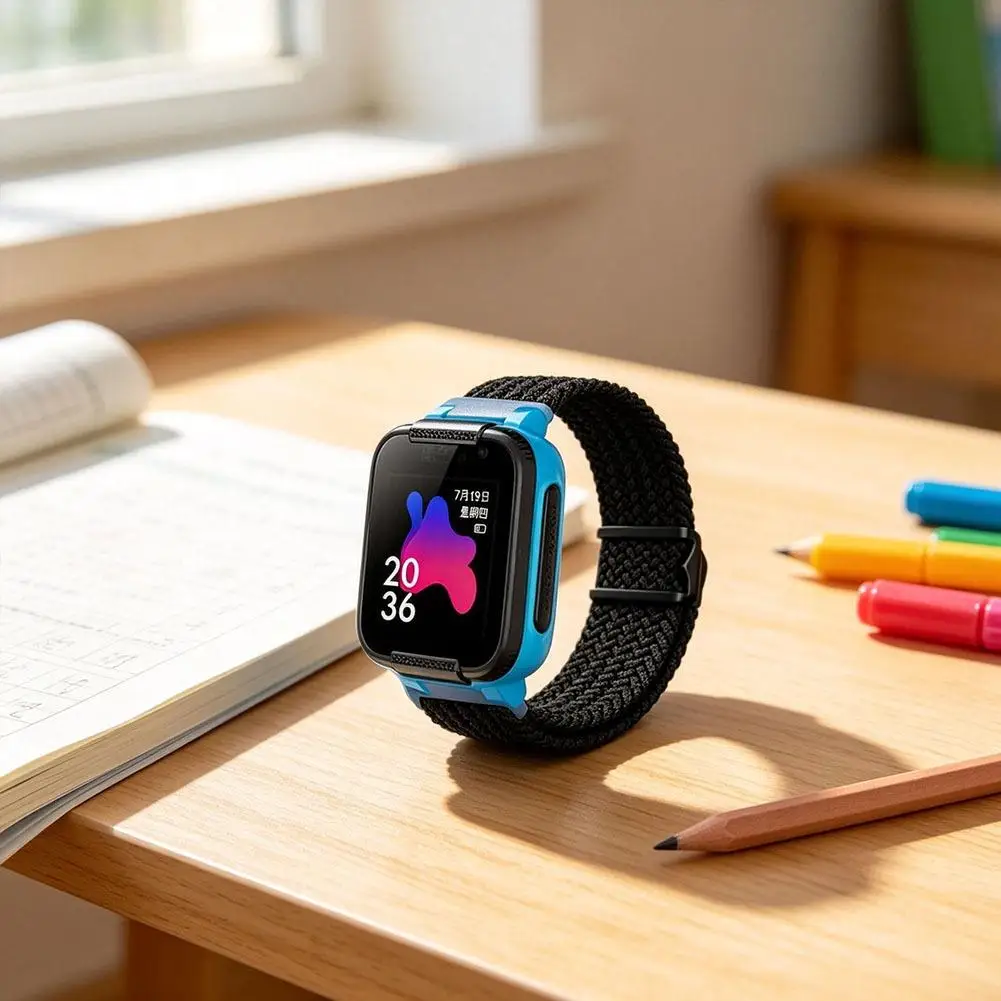 Universelles magnetisches Smartwatch-Nylonarmband mit Schnalle für Kinder 15/16/17mm Atmungsaktives, verstellbares, elastisches Ersatzarmband – Detail 20