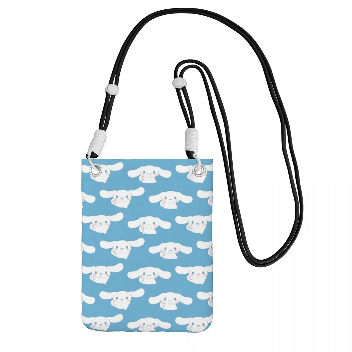 

Custom Casual Cinnamoroll Mobile Phone Bag Women Men White Dog Shoulder Crossbody Bag For Travel Detachable Shoulder Strap