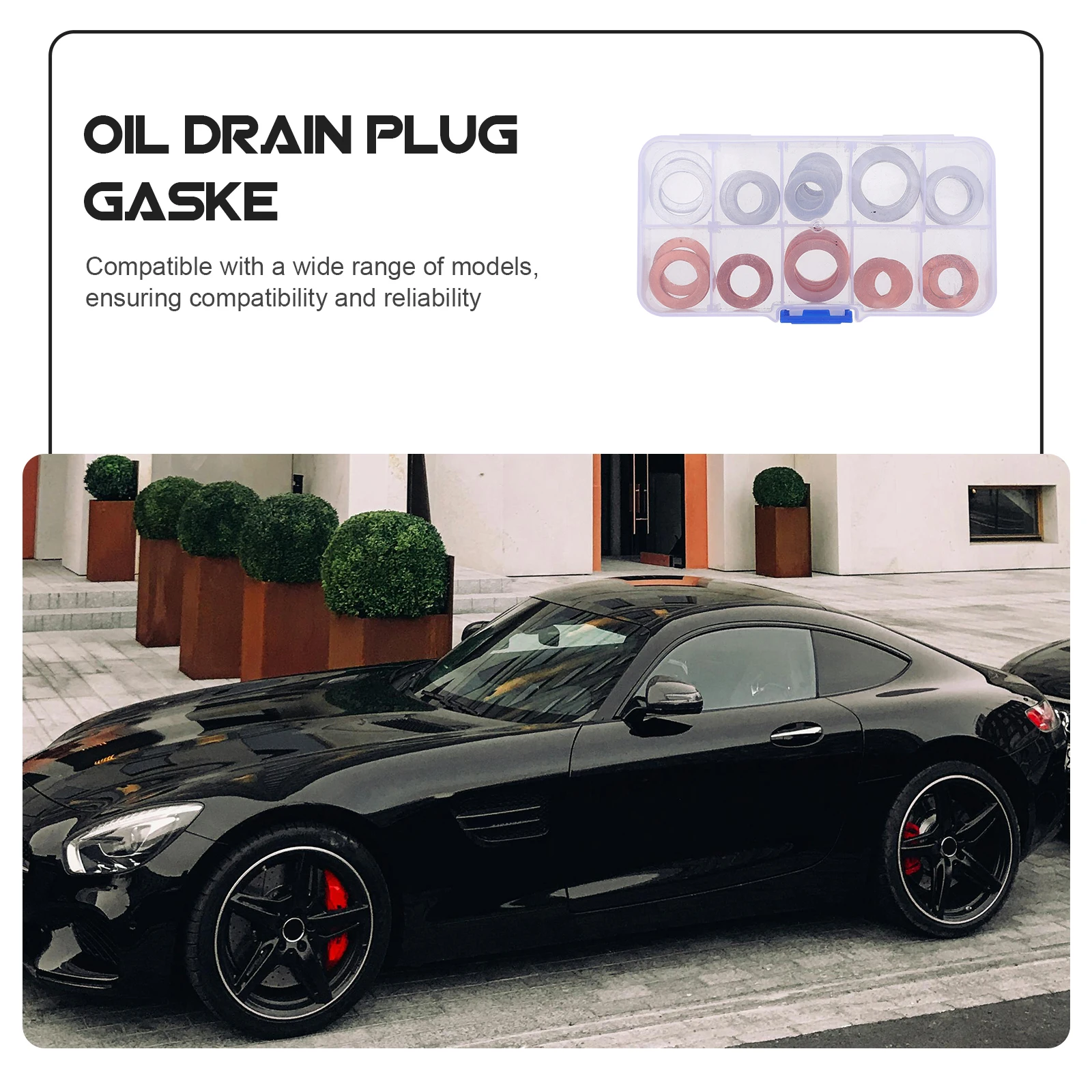 

42 Pcs Oil Drain Screw Gasket Combination Car Parts Copper Plug Washer Replace Washers Engine