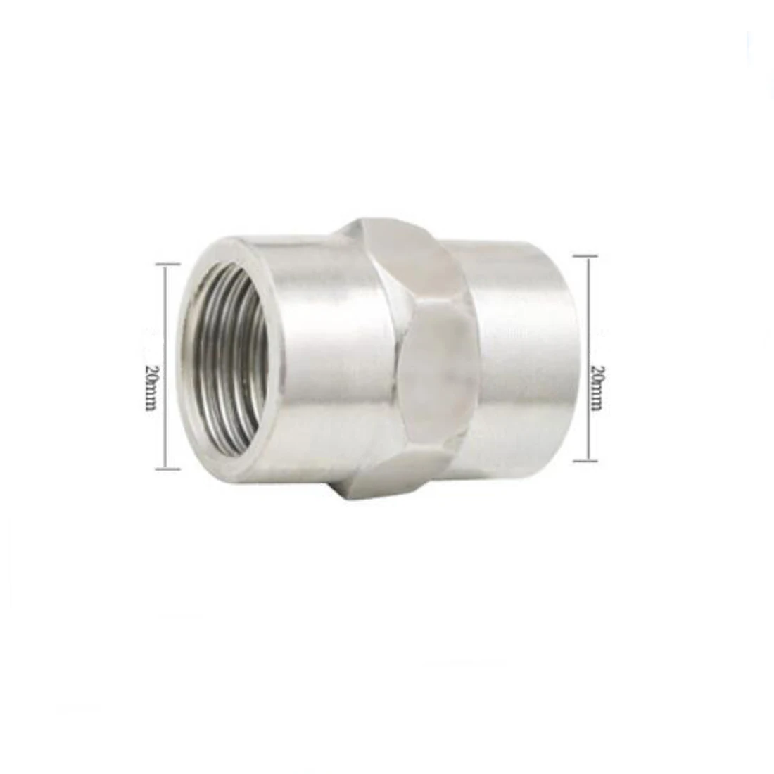 Stainless steel outer wire direct water inlet pipe joint fittings to wire short wire butt fittings 4 minutes 6 minutes full copp