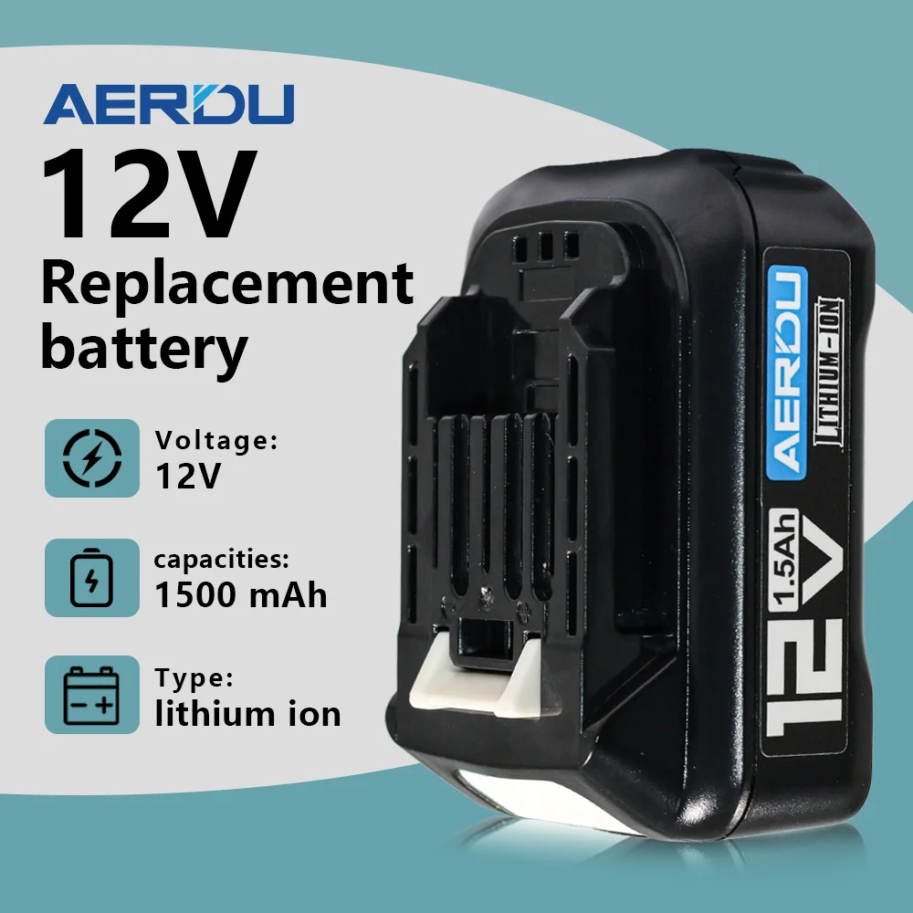 AERDU 10,8 V 12 V Tatsächliche Kapazität 1,5 Ah-3 Ah Werkzeuge Li-Ion Akku Für Makita 10,8 V 12 V BL1021B BL1041B BL1016 BL1015 BL104 DF331D