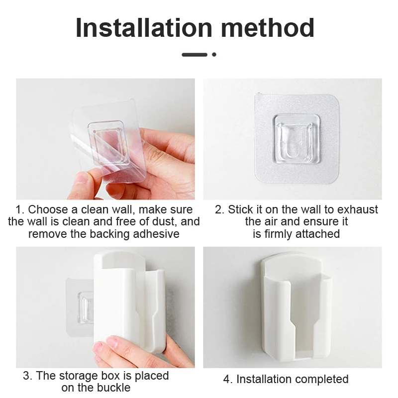 Wall Mounted Remote Control Holder Organizer Air Conditioner Storage Box Durable Non Perforated Wall Stand Holder