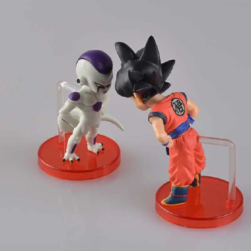 2Pcs 8cm Dragon Ball Z Anime Figure Ichibansho WCF Articles B Reward Son Goku Kakarotto Frieza Look at Each Other Child Toy Gift