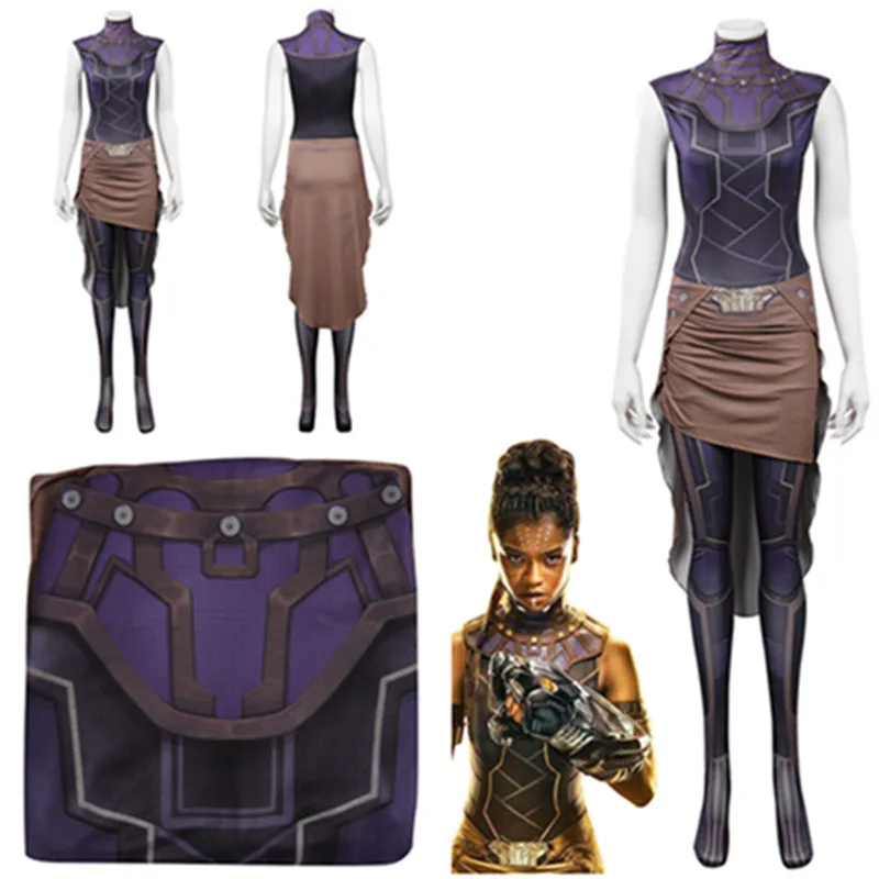 Shuri-Costume de Cosplay pour Femme Adulte, Combinaison Net, Tenues d'Halloween, Déguisement de Carnaval, ixTrempée