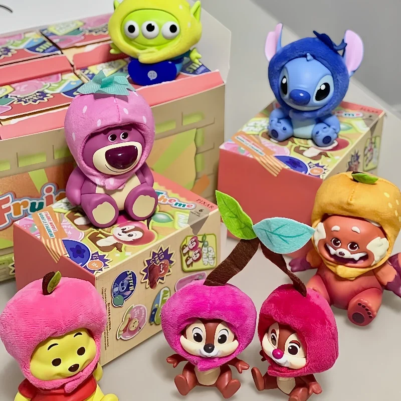 

Miniso Stitch Alien Fruit Headgear Series Blind Box Lucky Mystery Box Kawaii Anime Figure Model Collection Toys Gifts