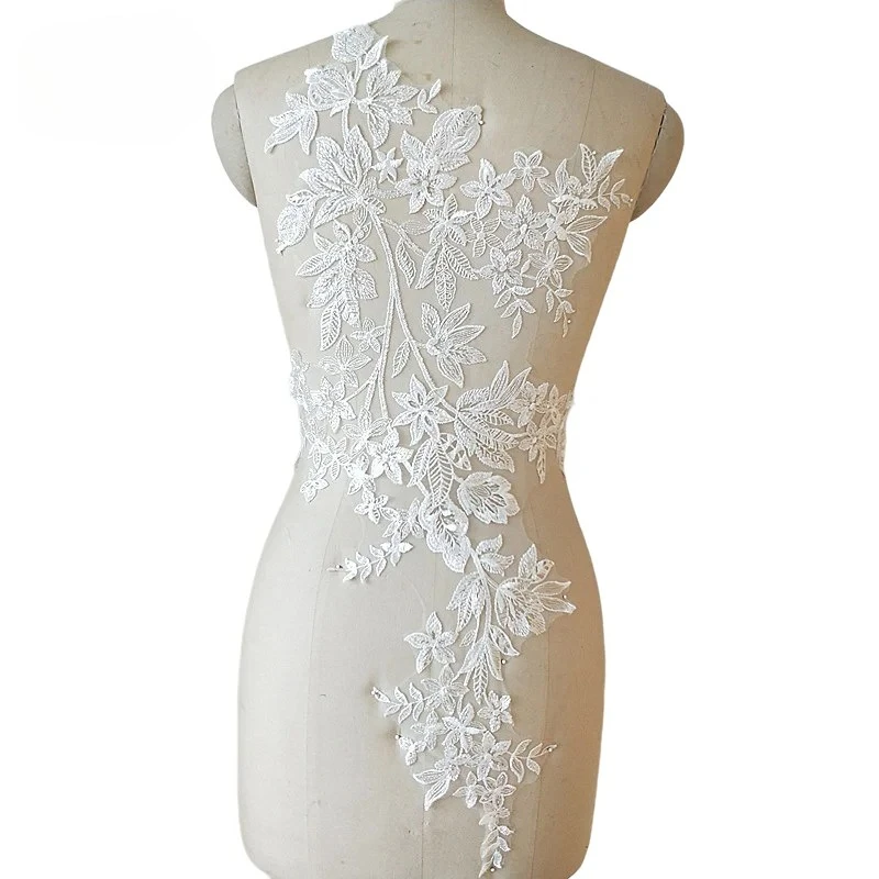 New Sequin Embroidery, Lace Flower Stickers, Embroidery Patches, Handmade DIY Wedding Clothing, Background Decorative Fabrics