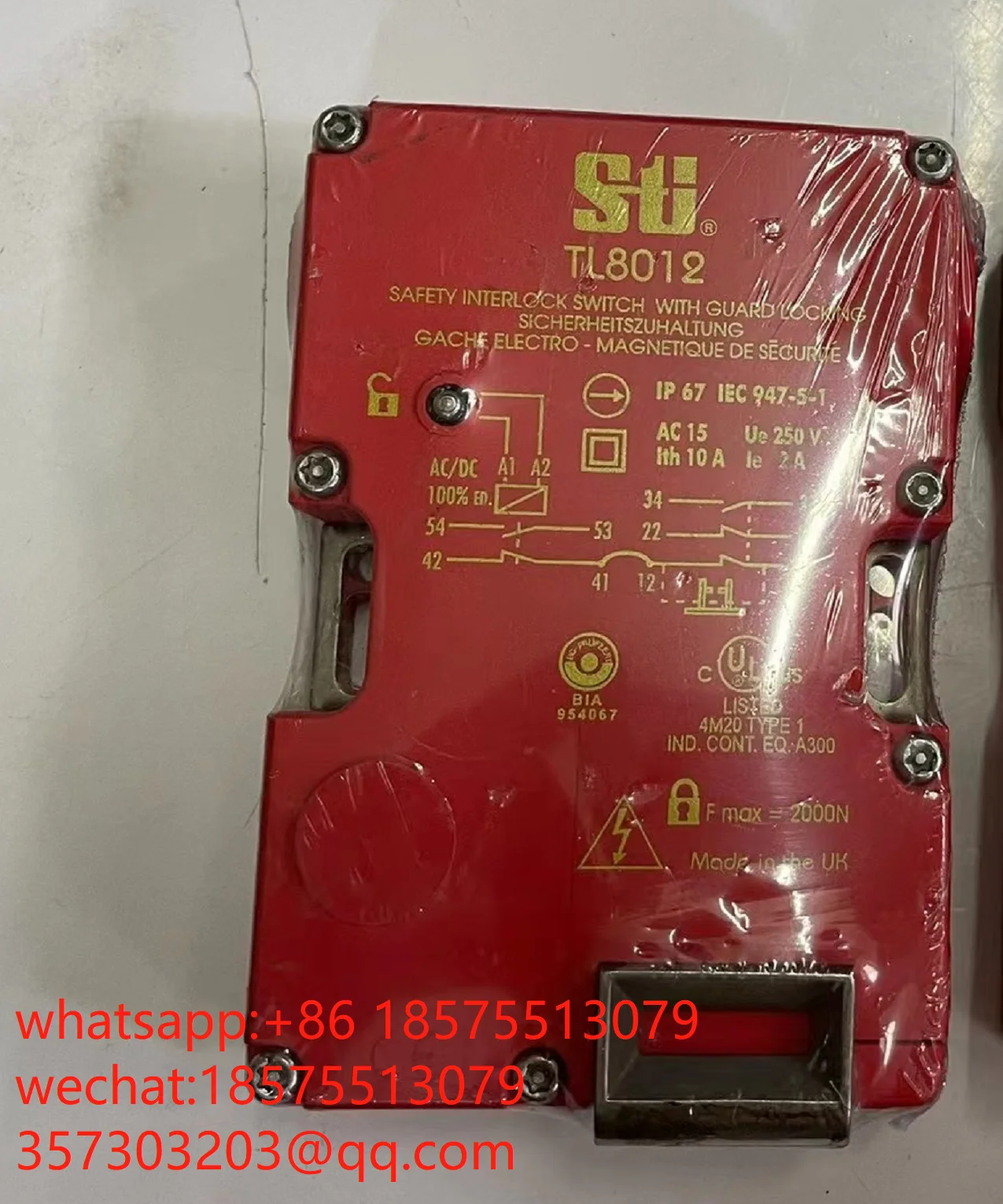 Imagem -03 - Segurança Porta Switch Lock para o Reino Unido Sti Tl8012 pc