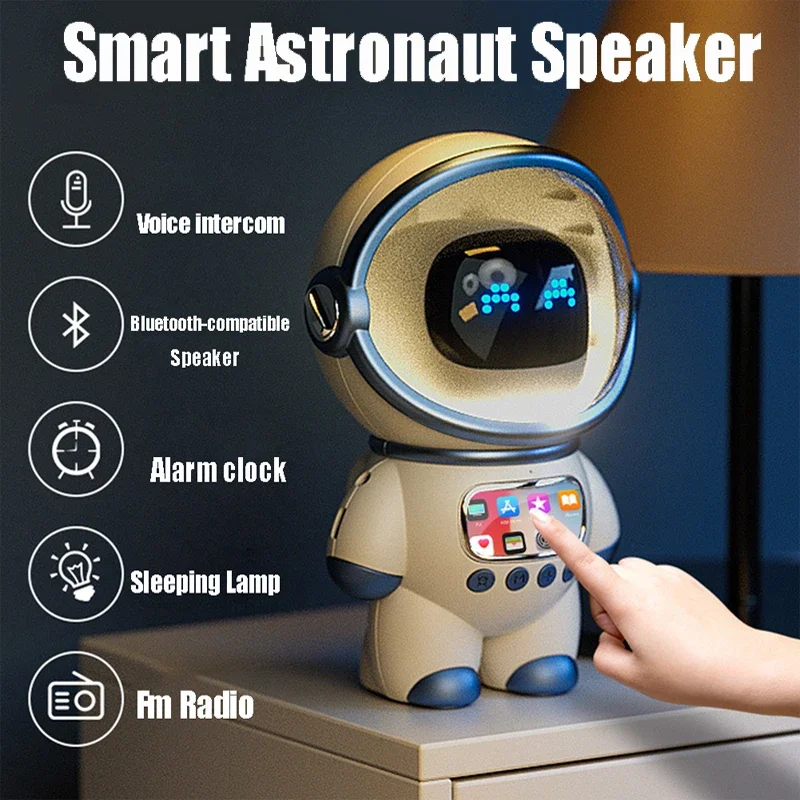 

Intelligent Astronaut Bluetooth Speaker Multifunctional Stereo Mini Desktop Sound Box Creative AI Interactive Audio