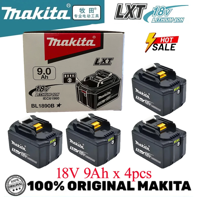 

Original Makita battery 18V 9.0Ah rechargeable battery, power tool BL1830 BL1840 BL1850 BL1860B for Makita 18V battery