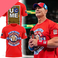 John Cena Wwe Wrestling Men's T Shirt Summer Outdoor Sports Fitness Unisex T-Shirts Casual O-neck Short Sleeve Casual  Clothing