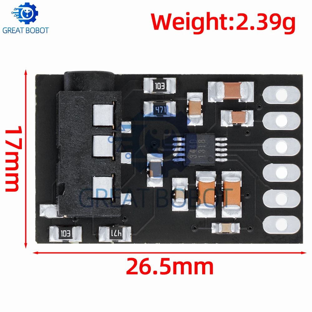 D/A Audio Converter Digital to Analog Converter Board Stereo Audio Module Conversion Module CS4344 with I2S Interface