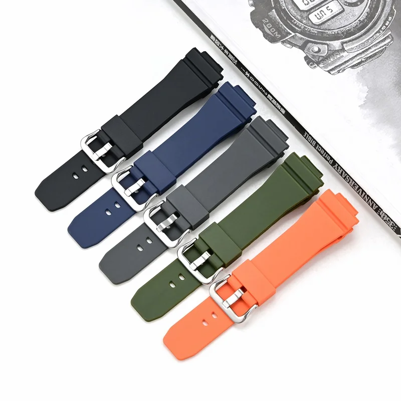 16mm Watch Strap For Casio G-Shock GM-5600 GA-2100 GM-2100 GW-6900 Quick Release TPU Sport Diving gshock Watchband Bracelet