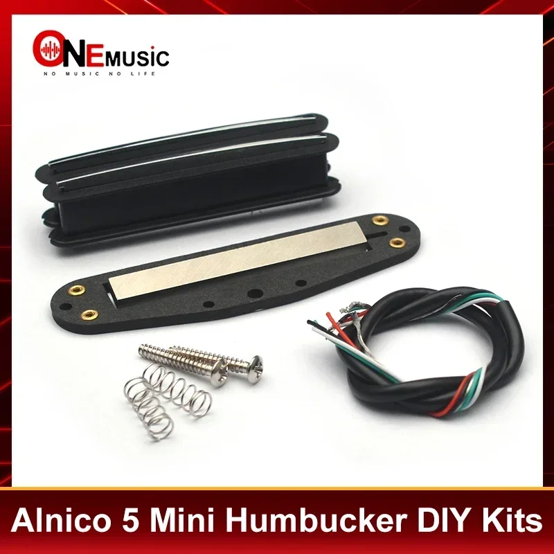 [Pickup Diy Kits] St Mini Humbucker Pick-Up Kits- Alnico 5/Plastic Spoel/Bladpaal Stuk/Vezelbasis/4c Kabel Pickup