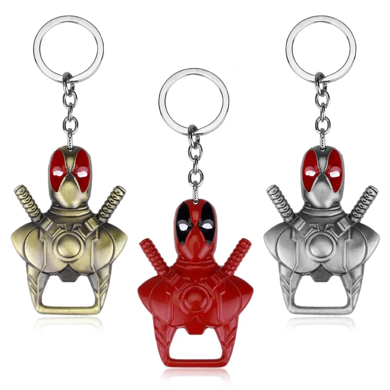 Disney Super Hero Marvel Keychain Toy Avengers Iron Man Spiderman Hulk Captain America Hammer Of Thor Bottle Opener Key Pendant