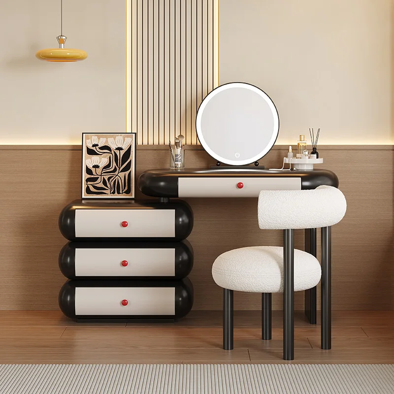 

Modern Luxury Vanity Table Bedroom Makeup Mirror Desk Chair Dressing Table Girl Cosmetics Mesa De Maquillaje Home Furniture
