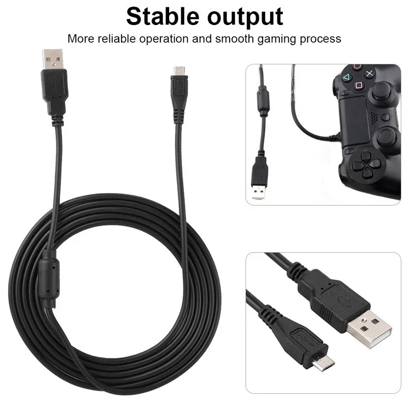1.8M/2M Oplaadkabel Voor PS4 Controller Gamepad USB Datakabel Voor PS4/PS4 Slim/PS4 Pro joystick Consoles Accessoires
