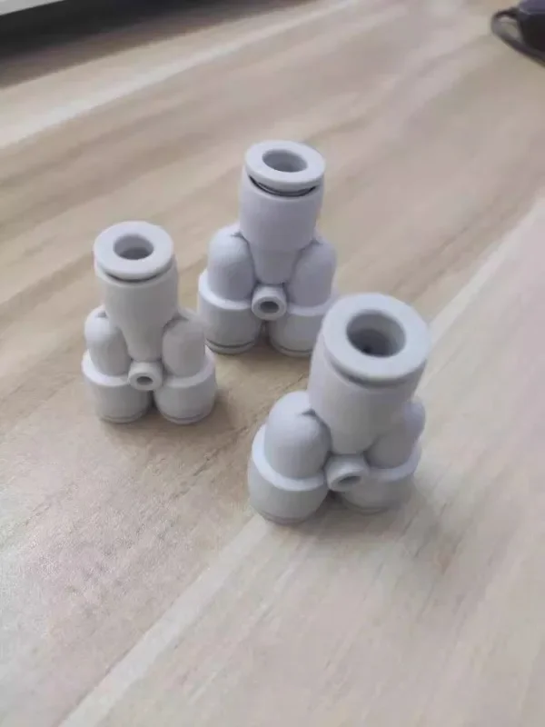 KQ2U/PY/04/06/08/10/12/16 أنابيب الغاز اقتران سريع على شكل حرف Y بلاستيك ثلاثة مكون هوائي للتنفس