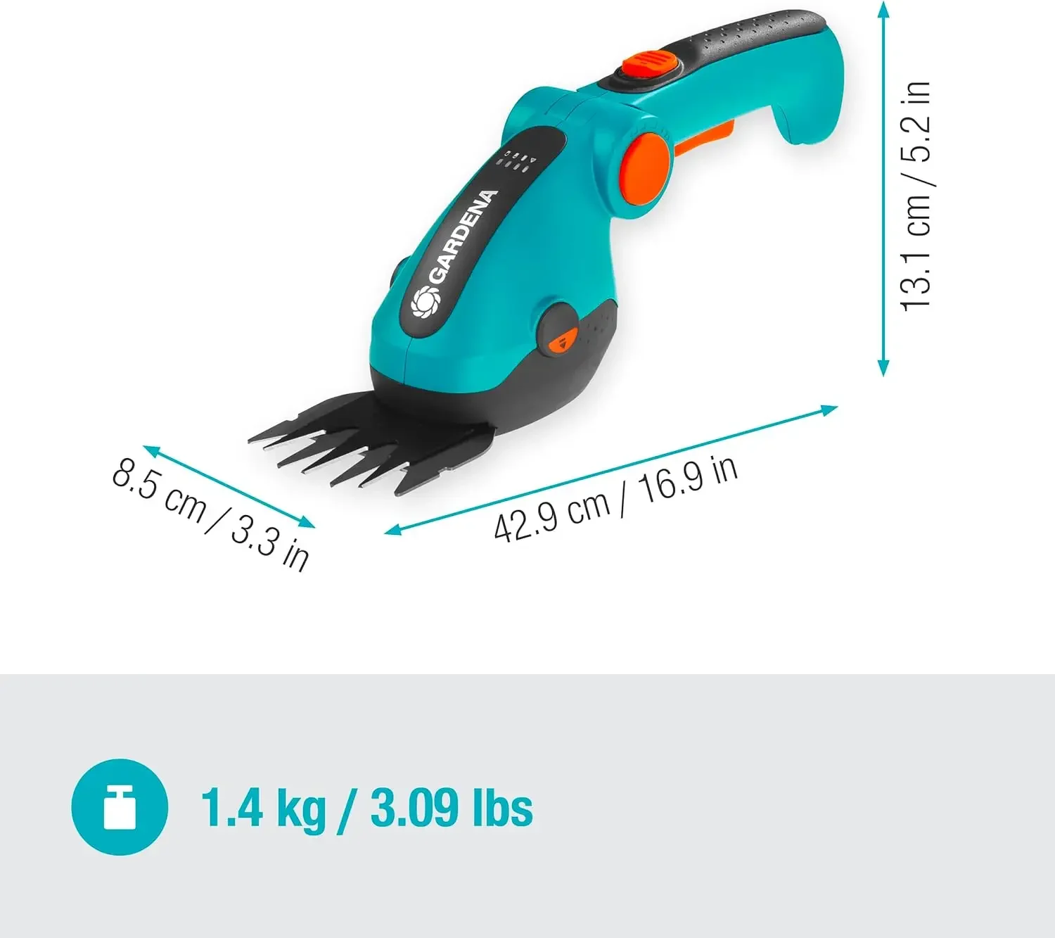 

Battery Grass and Shrub Shears - Cordless, Handheld Shears for Trimming Lawn Edges or Small shrubs and Bushes