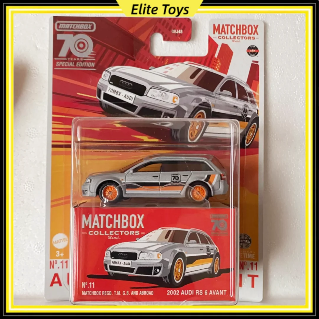 Matchbox Collectors70 Years Special Edition NO.11 2002 AUDI RS 6 AVANT Metal 1:64 Diecast Car Model Collectible Vehicle Toy Gift
