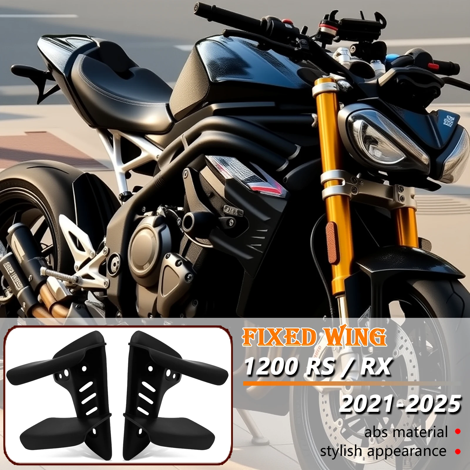 

For Speed Triple 1200 RS RX 1200RS 2021-2025 2024 Side Fairing Side Spoiler Motorcycle Spoiler Aerodynamic Winglet Fixed Wing