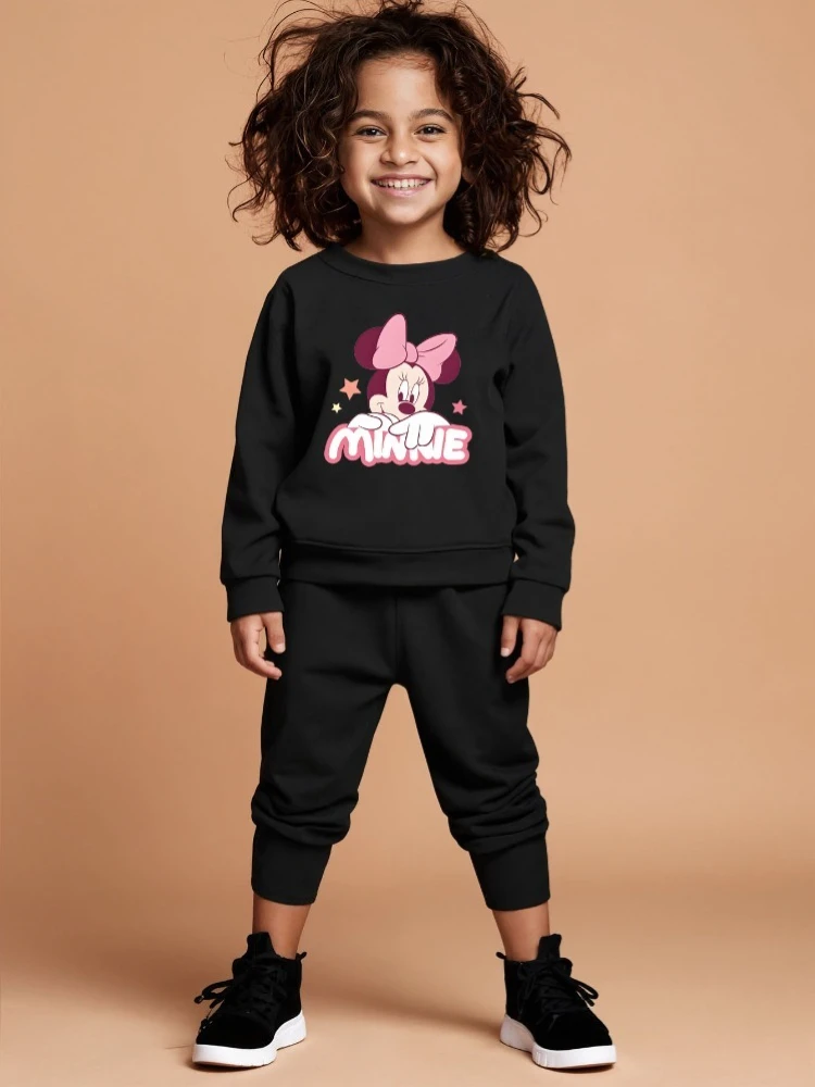 الربيع والخريف الاطفال ملابس رياضية غير رسمية الفتيات س الرقبة هوديس وبانت طويل 2 قطعة مجموعات الطفل مرونة الخصر بنطلون مجموعة Sweatsuit #5