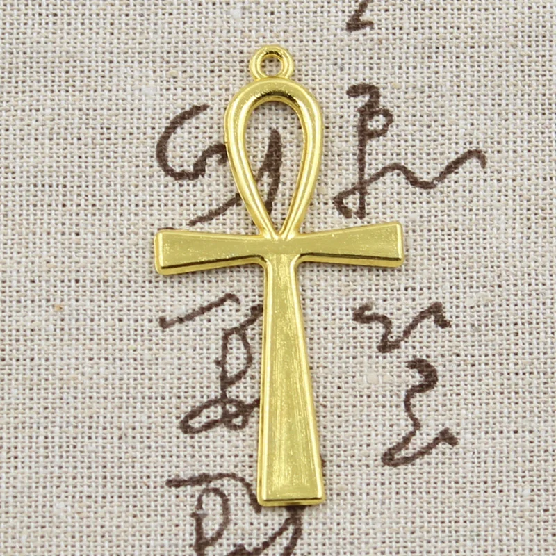 8pcs Charms Cross Egyptian Ankh Life Symbol 52x28mm Antique Pendant fit,Vintage Tibetan Gold,DIY Bronze Silver Color Makings