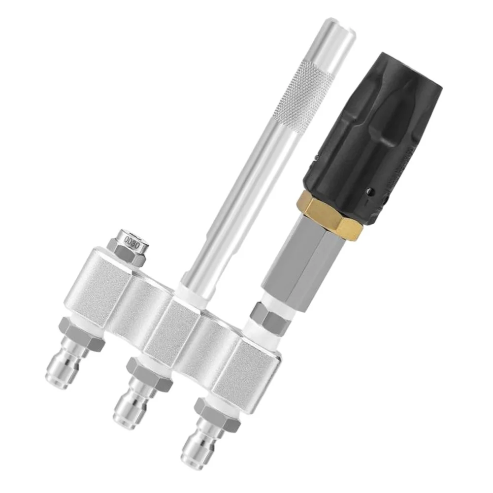 Pressure Washer 3 in 1 Twist Nozzle with 1/4 Quick Connect Fitting 304 SS Body Designed for 3 GPM 4 GPM 5 GPM 6 GPM 7 GPM