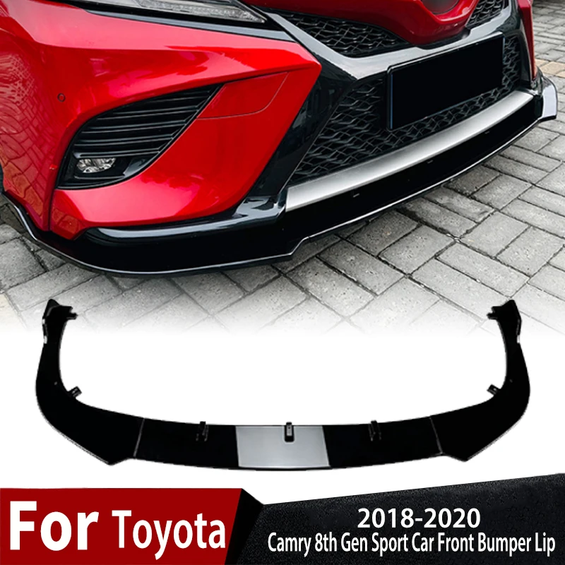 

Front Bumper Lip Splitter Spoiler Diffuser For Toyota Camry 8th Gen Sport 2018 2019 2020 Auto Accessories Modification Exterior