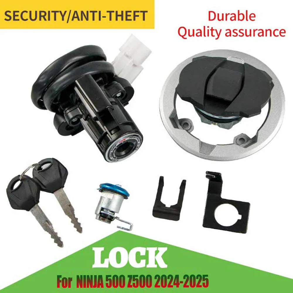 

Fit For 2024 - 2025 Kawasaki Ninja 500 Z500 SE Motorcycle Ignition Switch Seat Lock Key Set EX500