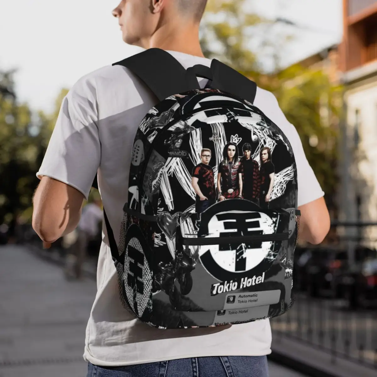 Tokio Hotel  Student Backpack School Bag Hiking Travel Daypack for Boys Girls Fashion Bookbag Shoulder Bags
