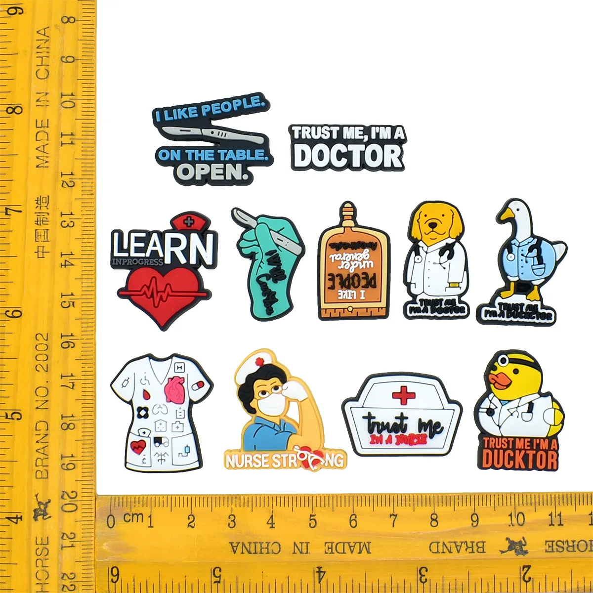Cute Animal Doctor Shoe Charms Cartoon Medical Clog Charms Funny Doctor Animal Shoe Accessories for Clogs Gift Party Decor