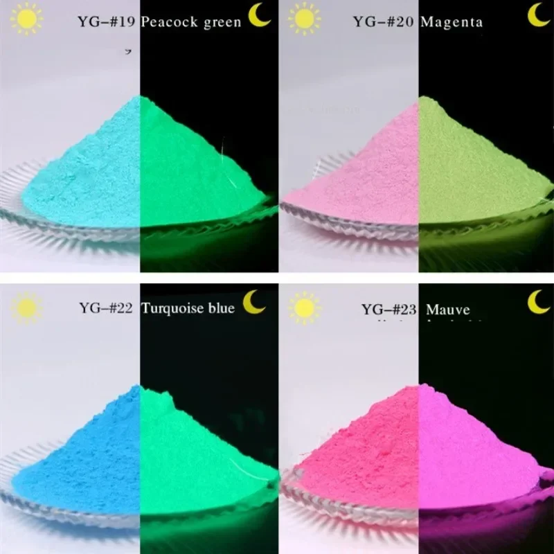 1kg 400Mesh Color Highlight Luminous Powder Fluorescent Paint Art Shoes/clothing Decorative Noctilucent Pigment WaterColor Paint