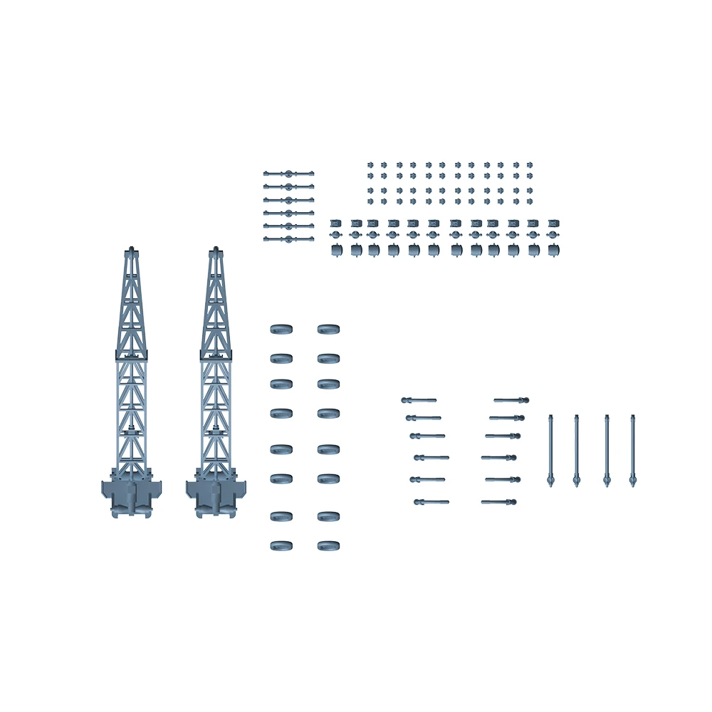 Yao 'S Studio Ly019 1/400 Modelupgrade-Onderdelen Voor British Cruiser (Telescoop/Zoeklicht/Regisseur/Reddingsboei/Kraan/Kleine Kraan) Ww