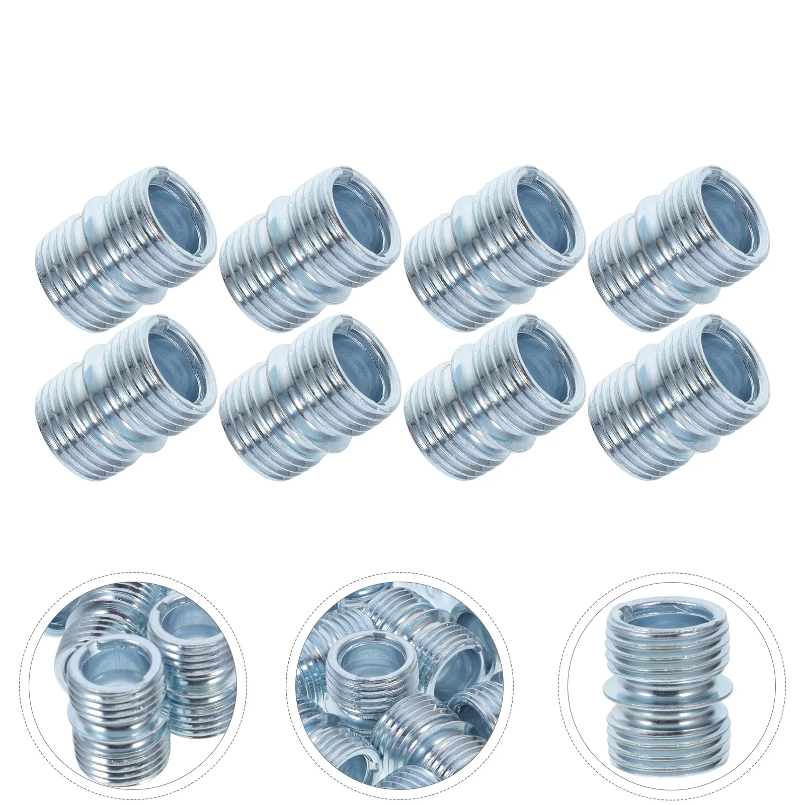 

20pcs Dual Slot Connector Metal Shelf Connectors Rack Nut Threaded Rod Storage Screws Replacement Parts Hardware Clips for Wire